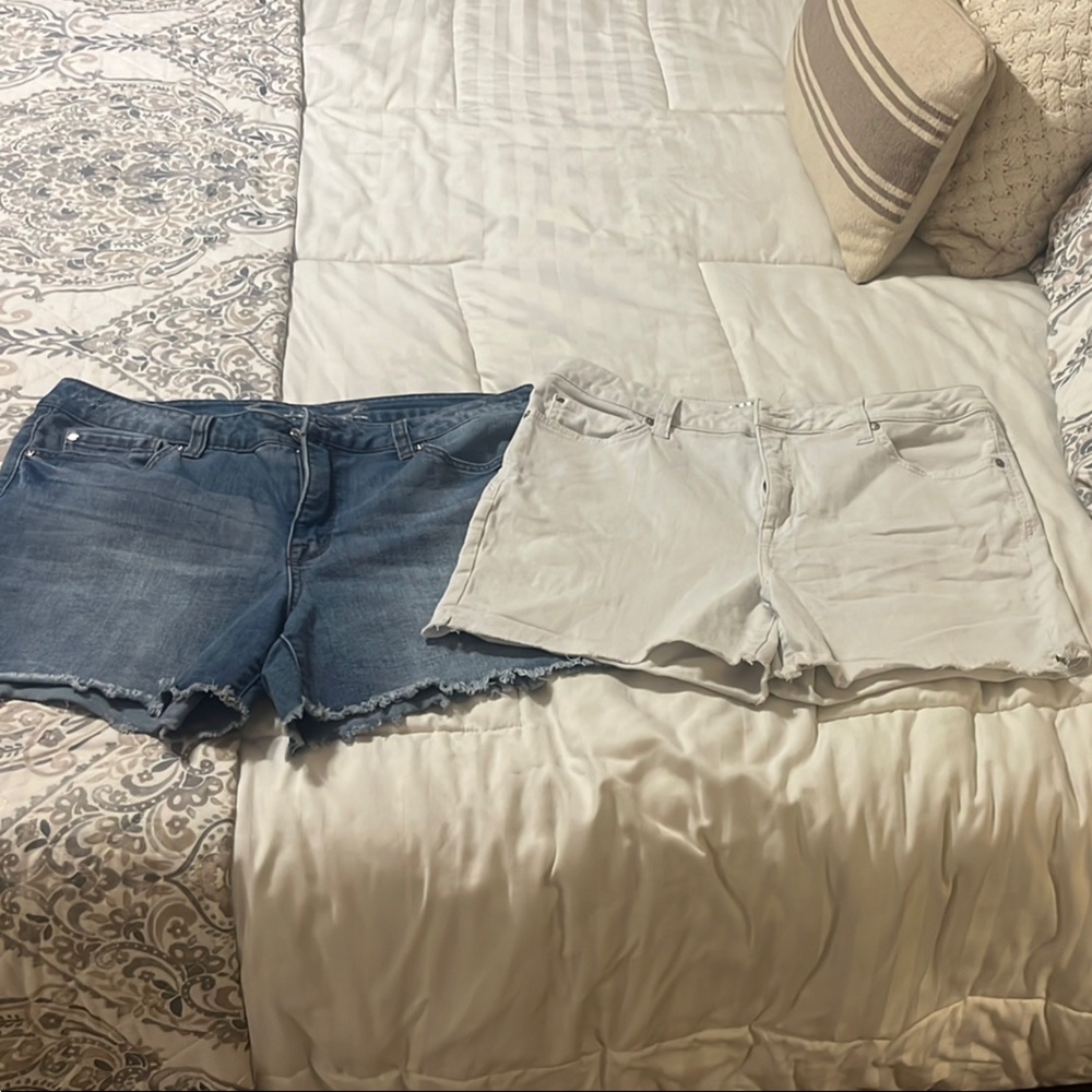 Women's Blue and White Jeans